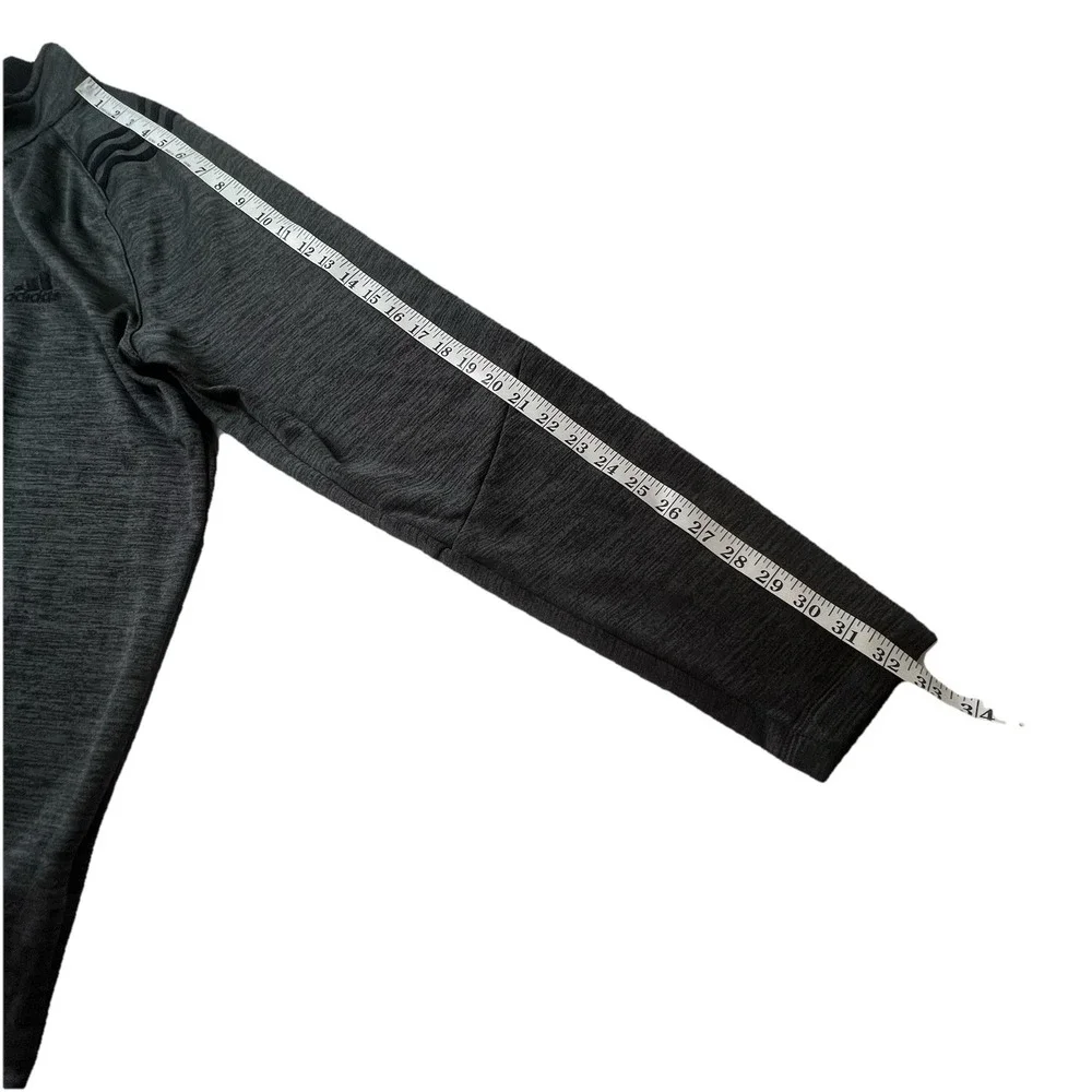Adidas Golf Men's Sweatshirt Grey and Black Fleece Lined 1/4 Zip Athletic XL